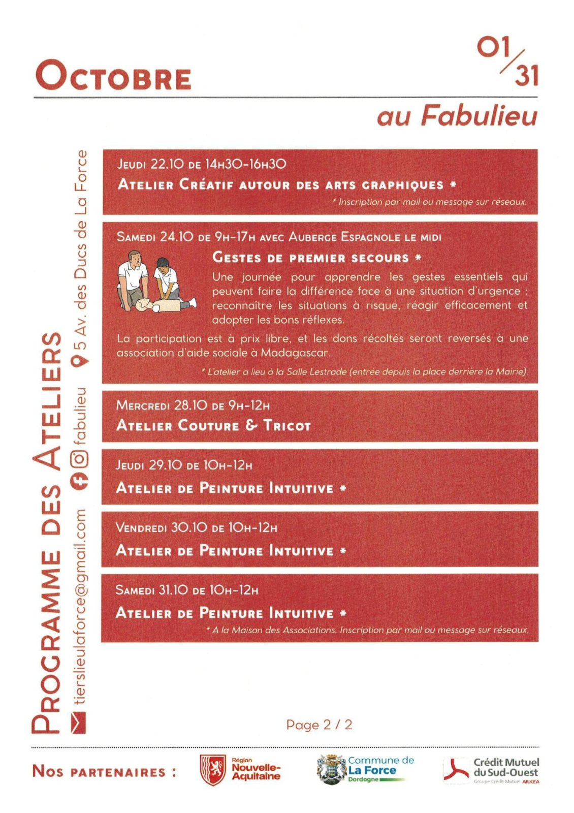 Programme du Fabulieu octobre 2026 — La Force